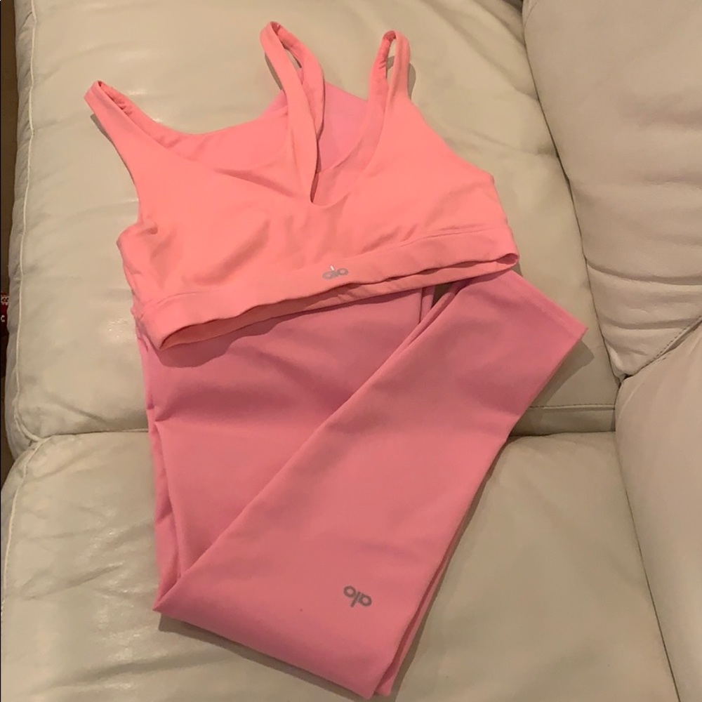 ❤️SOLD❤️Alo Yoga Pink Macaroon Set